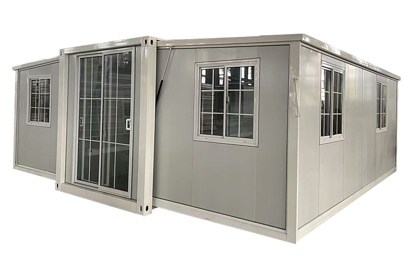 40 stôp vysoko luxusný prispôsobený 30 stôp roztiahnuteľný kontajner s kovovým vonkajším klinovým plechom 40 stôp vysoko luxusný prispôsobený 30 stôp roztiahnuteľný kontajner s kovovým vonkajším klinovým plechom